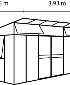 Vitavia Gewächshaus Aura 11500 275 X 396 Cm Aluminium 10 Mm Hohlkammerplatten
