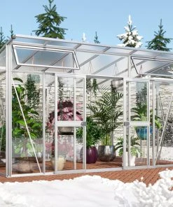 Vitavia Gewächshaus Aura 11500 275 X 396 Cm Weiss Sicherheitsglas Und 10 Mm Hohlkammerplatten