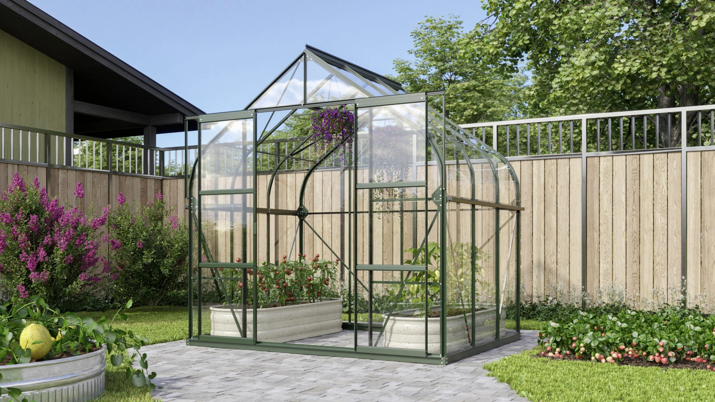 Vitavia Gewächshaus Dione 5000 264 x 195 cm smaragd 3 mm Sicherheitsglas Vitavia Gewächshaus Dione 5000 264 X 195 Cm Smaragd 3 Mm Sicherheitsglas -Vitavia Speichern 4005717204976 3131800 scaled