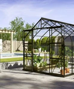 Vitavia Gewächshaus Dione 9900 264 X 383 Cm Schwarz 3 Mm Sicherheitsglas
