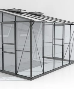 Vitavia Anlehngewächshaus Osiris 6500 190 X 317 Cm Schwarz 3 Mm Sicherheitsglas