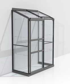 Vitavia Anlehngewächshaus Styx 900 65 X 130 Cm Schwarz 3 Mm Sicherheitsglas