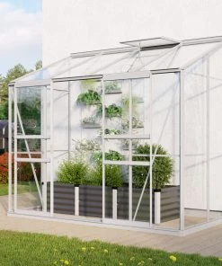 Vitavia Anlehngewächshaus Styx 3300 128 X 254 Cm Aluminium 3 Mm Sicherheitsglas