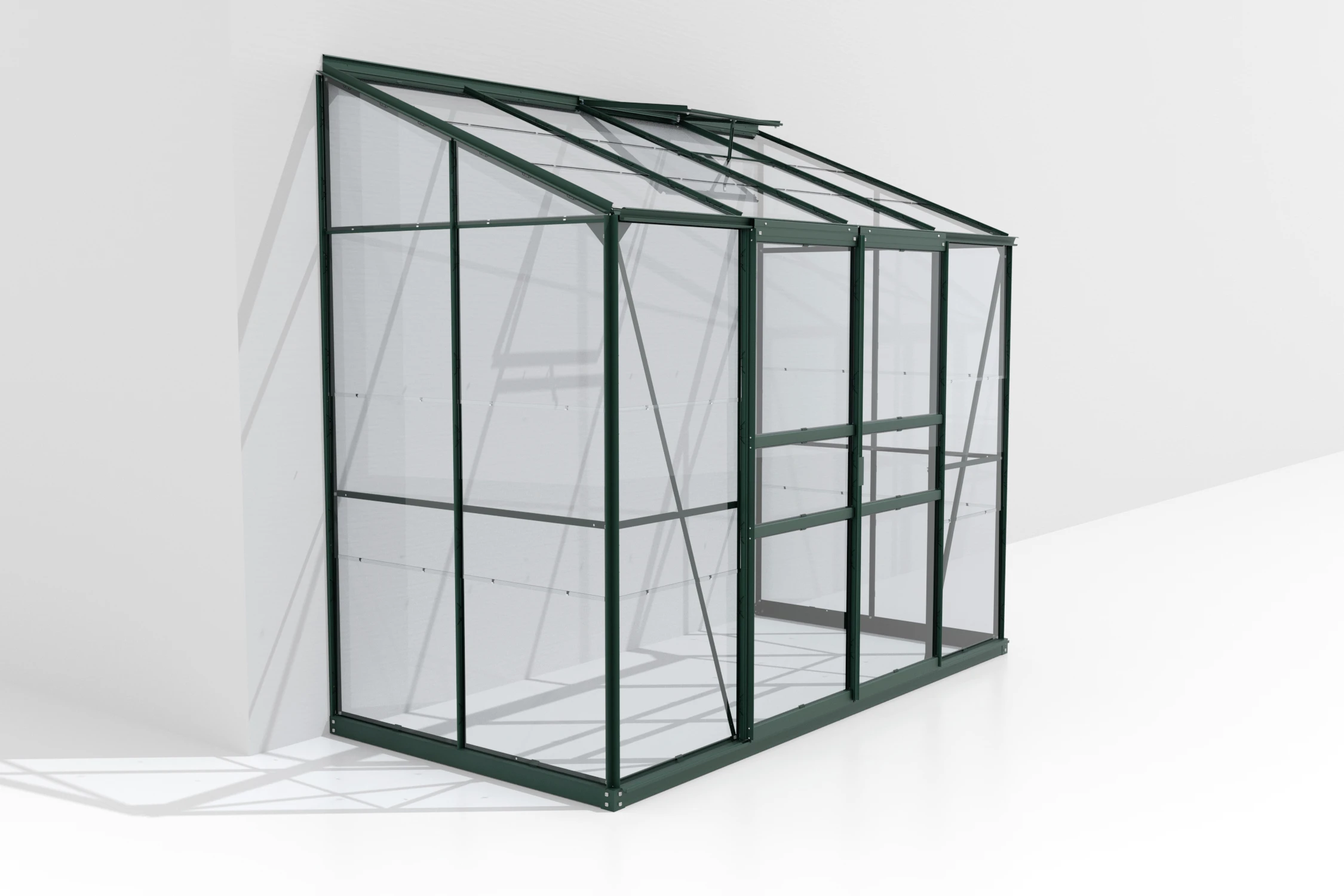 Vitavia Anlehngewächshaus Styx 3300 128 x 254 cm smaragd 3 mm Sicherheitsglas Vitavia Anlehngewächshaus Styx 3300 128 X 254 Cm Smaragd 3 Mm Sicherheitsglas -Vitavia Speichern 4005717205799