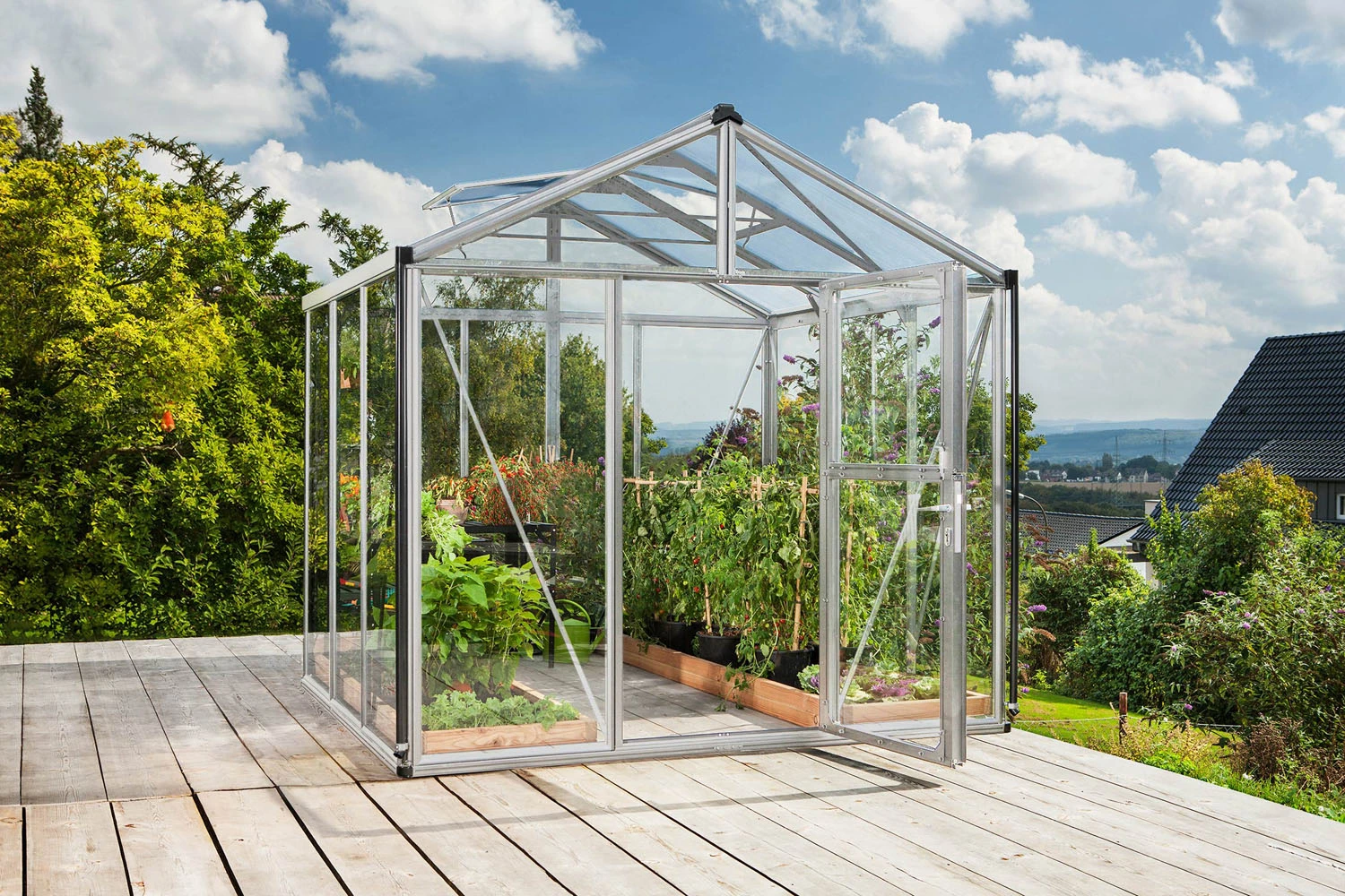 Vitavia Gewächshaus Zeus 6200 266 x 250 cm aluminium 3 mm Sicherheitsglas Vitavia Gewächshaus Zeus 6200 266 X 250 Cm Aluminium 3 Mm Sicherheitsglas -Vitavia Speichern 4005717210403