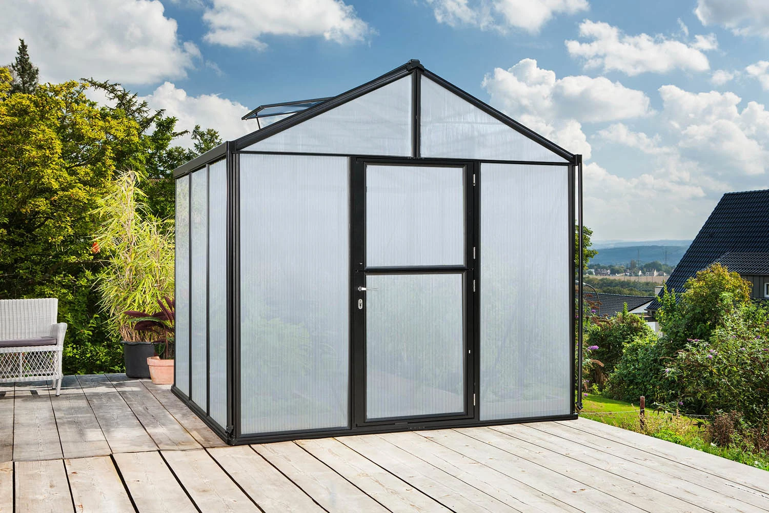 Vitavia Gewächshaus Zeus 6200 266 x 250 cm schwarz 16 mm Hohlkammerplatten Vitavia Gewächshaus Zeus 6200 266 X 250 Cm Schwarz 16 Mm Hohlkammerplatten -Vitavia Speichern 4005717210427