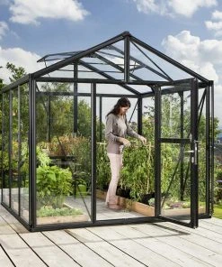 Vitavia Gewächshaus Zeus 6200 266 X 250 Cm Schwarz 3 Mm Sicherheitsglas