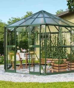 Vitavia Gewächshaus Pi 9000 383 X 333 Cm Smaragd 3 Mm Sicherheitsglas