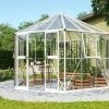 Vitavia Gewächshaus Pi 9000 383 X 333 Cm Weiß 3 Mm Sicherheitsglas -Vitavia Speichern 4005717227135