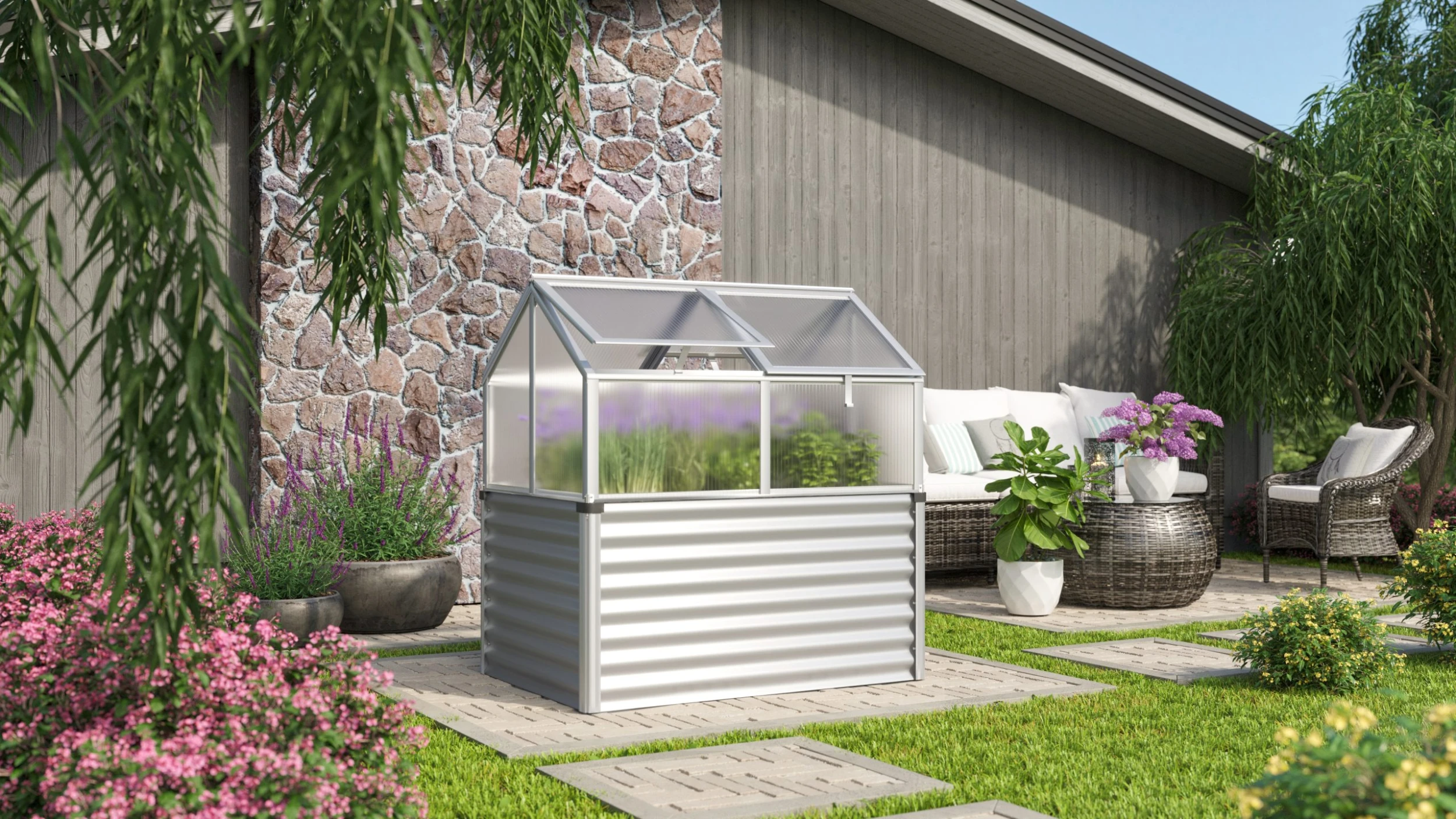 Vitavia Hochfrühbeet Zola 89 x 127 x 135 cm 4 mm Hohlkammerplatten aluminium Vitavia Hochfrühbeet Zola 89 X 127 X 135 Cm 4 Mm Hohlkammerplatten Aluminium -Vitavia Speichern 4005717227227 2751005 scaled