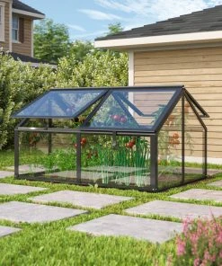 Vitavia Hochfrühbeet Zola 89 X 124 X 71 Cm 3 Mm Sicherheitsglas Schwarz