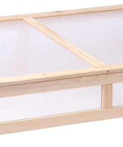 Dobar Frühbeetaufsatz Für Hochbeete 128 X 67 X 22 Cm, Kiefernholz, Natur