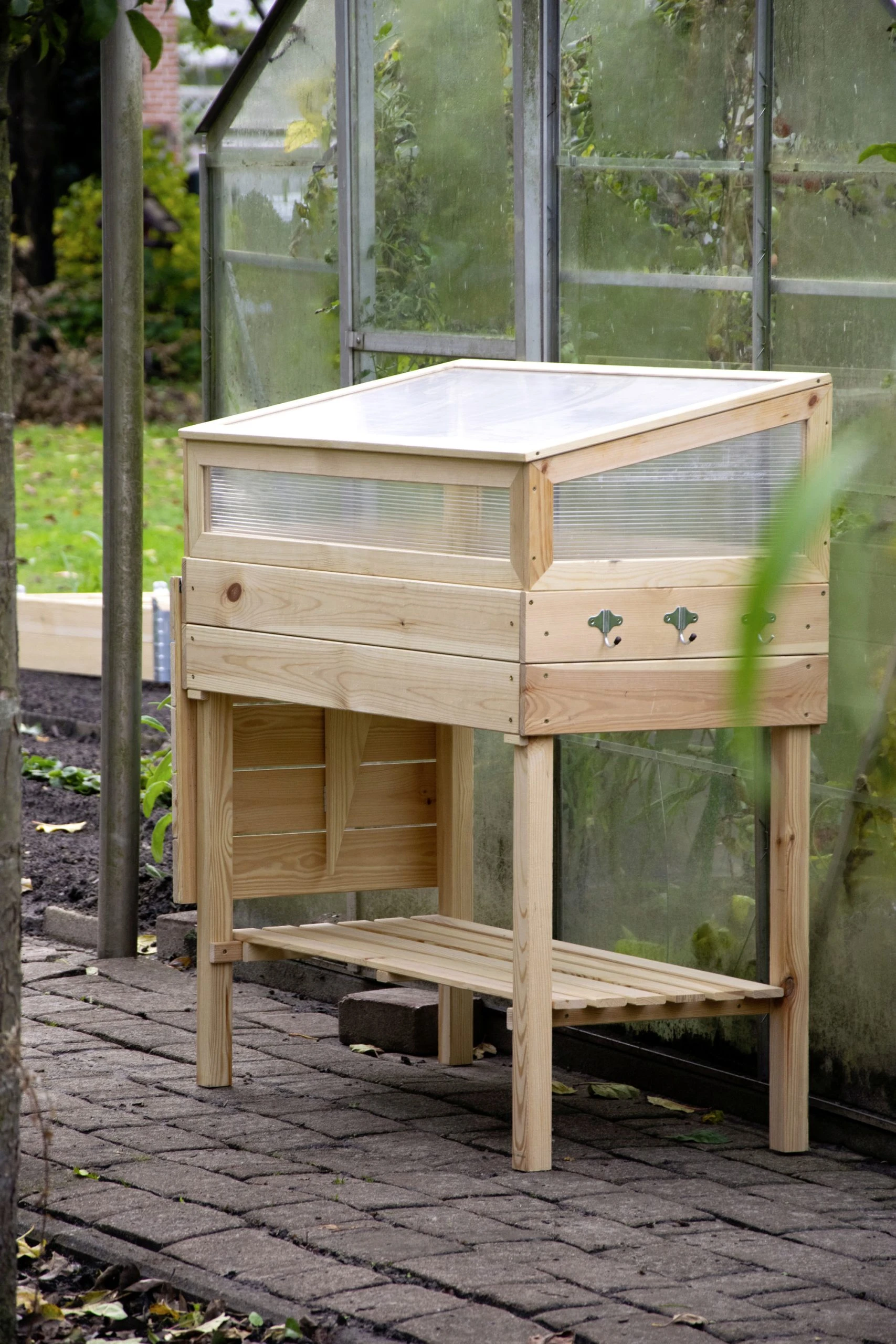 Dobar Erhöhtes Frühbeet mit Tisch & Haken transparent Kiefer 150 x 50 x 107 cm Dobar Erhöhtes Frühbeet Mit Tisch & Haken Transparent Kiefer 150 X 50 X 107 Cm -Vitavia Speichern 4055894583951 3169859 scaled