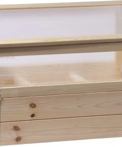 Dobar Frühbeet Mit Untersatz Transparent Kiefer 100 X 50 X 50 Cm