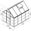 Palram Canopia Gewächshaus Hybrid 6X8 Grün 185 X 247 X 208 Cm
