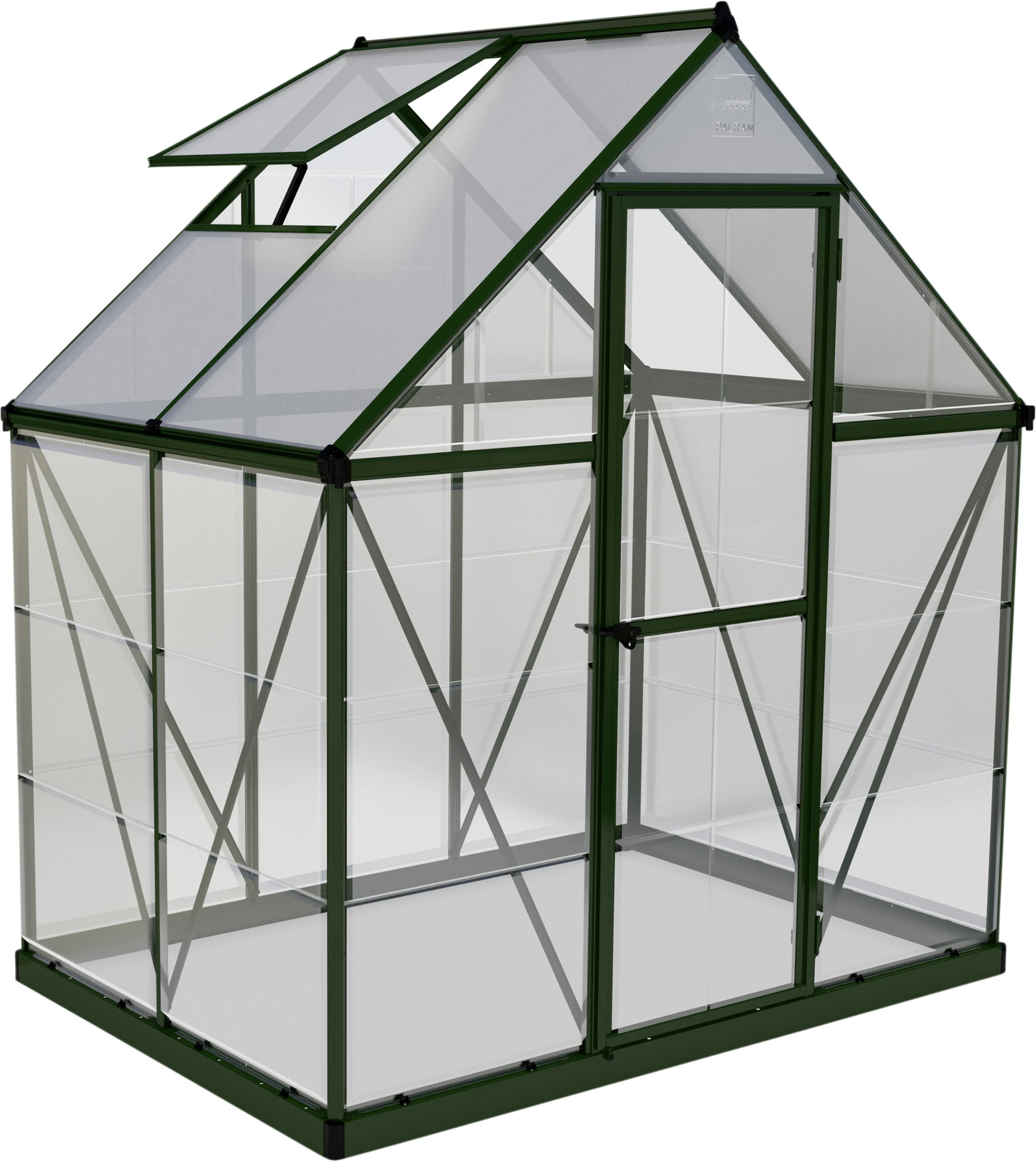 Canopia Gewächshaus Hybrid 6X4 grün 185 x 126 x 208 cm Palram Canopia Gewächshaus Hybrid 6X4 Grün 185 X 126 X 208 Cm -Vitavia Speichern 7290103110895 2138907